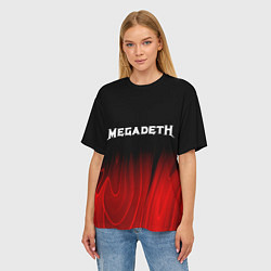 Футболка оверсайз женская Megadeth Red Plasma, цвет: 3D-принт — фото 2