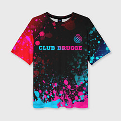 Футболка оверсайз женская Club Brugge Neon Gradient - FS, цвет: 3D-принт