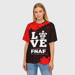 Футболка оверсайз женская FNAF Love Классика, цвет: 3D-принт — фото 2