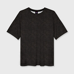 Женская футболка оверсайз Текстурированный угольно-черный