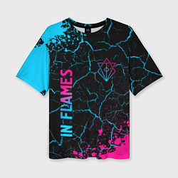 Женская футболка оверсайз In Flames Neon Gradient