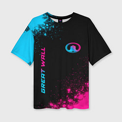 Женская футболка оверсайз Great Wall Neon Gradient