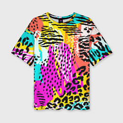 Футболка оверсайз женская LEOPARD TEXTURE, цвет: 3D-принт