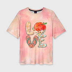 Женская футболка оверсайз Love Summer Лето
