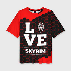 Женская футболка оверсайз Skyrim Love Классика