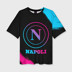 Женская футболка оверсайз Napoli FC Neon Gradient