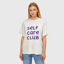 Футболка оверсайз женская Self care club, цвет: 3D-принт — фото 2