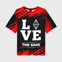 Футболка оверсайз женская The Sims Love Классика, цвет: 3D-принт