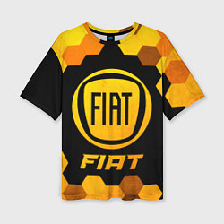 Женская футболка оверсайз Fiat - Gold Gradient