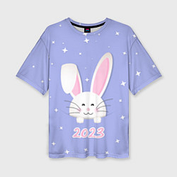 Женская футболка оверсайз Кролик - символ 2023 года