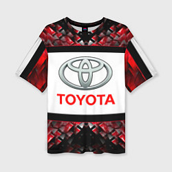 Футболка оверсайз женская Toyota - абстракция - лого, цвет: 3D-принт