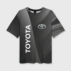 Футболка оверсайз женская Toyota - серая абстракция, цвет: 3D-принт