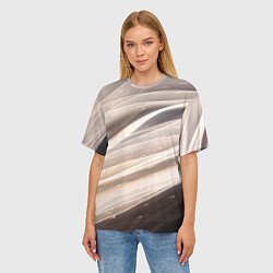 Футболка оверсайз женская Абстрактные волны и огни бесконечности, цвет: 3D-принт — фото 2