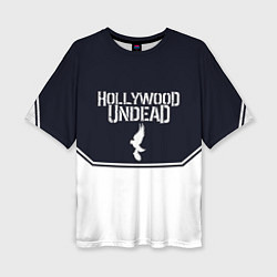 Футболка оверсайз женская Hollywood Undead краска, цвет: 3D-принт