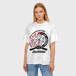 Футболка оверсайз женская Jiujitsu emblem Джиу-джитсу, цвет: 3D-принт — фото 2