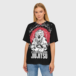 Футболка оверсайз женская Jiu-Jitsu red sun Brazil, цвет: 3D-принт — фото 2