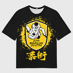 Футболка оверсайз женская Brazilian fight club Jiu-jitsu Elite, цвет: 3D-принт