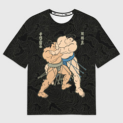 Футболка оверсайз женская Сумо, цвет: 3D-принт