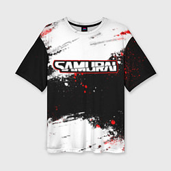 Женская футболка оверсайз Samurai - cyberpunk 2077 - Белый краски