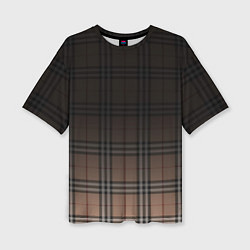 Футболка оверсайз женская Tartan gradient, цвет: 3D-принт