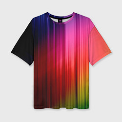 Женская футболка оверсайз Цветной спектр