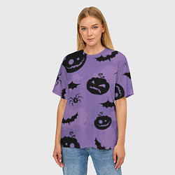 Футболка оверсайз женская Ужасы ночи, цвет: 3D-принт — фото 2