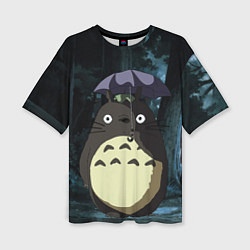 Футболка оверсайз женская Totoro in rain forest, цвет: 3D-принт