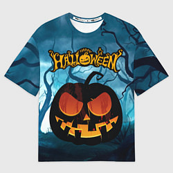 Футболка оверсайз женская Halloween pumpkins, цвет: 3D-принт
