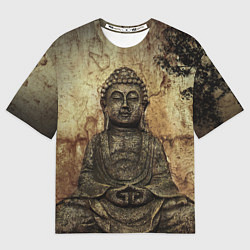 Футболка оверсайз женская Статуя Будды, цвет: 3D-принт