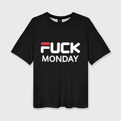 Женская футболка оверсайз Fuck monday - antibrand, fila