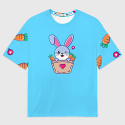 Женская футболка оверсайз Кролик Символ года 2023