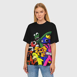 Футболка оверсайз женская Персонажи из радужных друзей, цвет: 3D-принт — фото 2