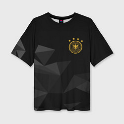 Женская футболка оверсайз Сборная Германии треугольники