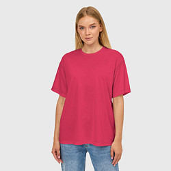 Футболка оверсайз женская Viva magenta pantone textile cotton, цвет: 3D-принт — фото 2