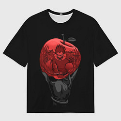 Футболка оверсайз женская Рюк и красное яблоко, цвет: 3D-принт