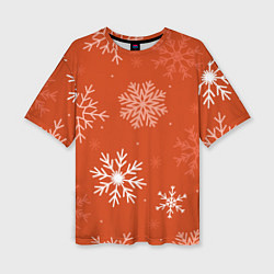 Женская футболка оверсайз Orange snow