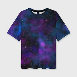 Женская футболка оверсайз Космос с галактиками