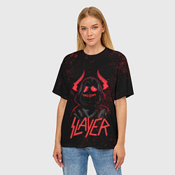 Футболка оверсайз женская Slayer - рок 80-х, цвет: 3D-принт — фото 2