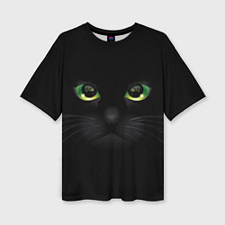 Футболка оверсайз женская Черную кошку совсем не интересует, цвет: 3D-принт