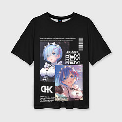 Футболка оверсайз женская Re: Zero жизнь с нуля в другом мире, цвет: 3D-принт