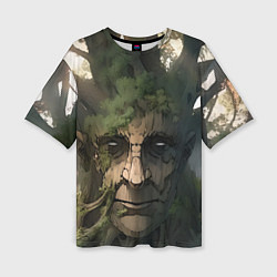 Женская футболка оверсайз Аниме Мудрое дерево