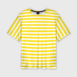 Женская футболка оверсайз Светло-желтые полосы