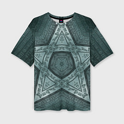 Женская футболка оверсайз Звёздочный древний набор сигилов