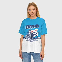 Футболка оверсайз женская ВМФ - военно-морской флот, цвет: 3D-принт — фото 2