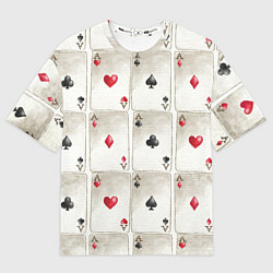 Футболка оверсайз женская Покер, цвет: 3D-принт