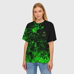 Футболка оверсайз женская Monster energy cup, цвет: 3D-принт — фото 2