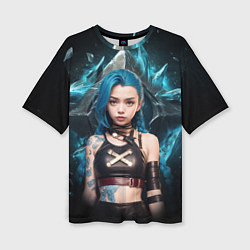 Футболка оверсайз женская Jinx arcane league of legends, цвет: 3D-принт