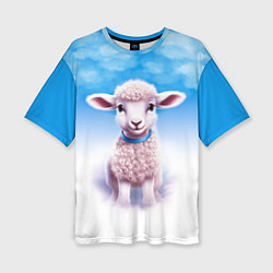 Женская футболка оверсайз Ягнёнок