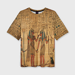 Женская футболка оверсайз Имитация папируса: арт нейросети