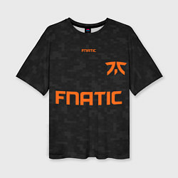 Женская футболка оверсайз Форма Fnatic pixels